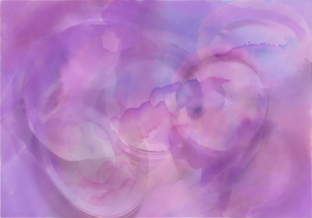 Abstract purple watercolour drawing