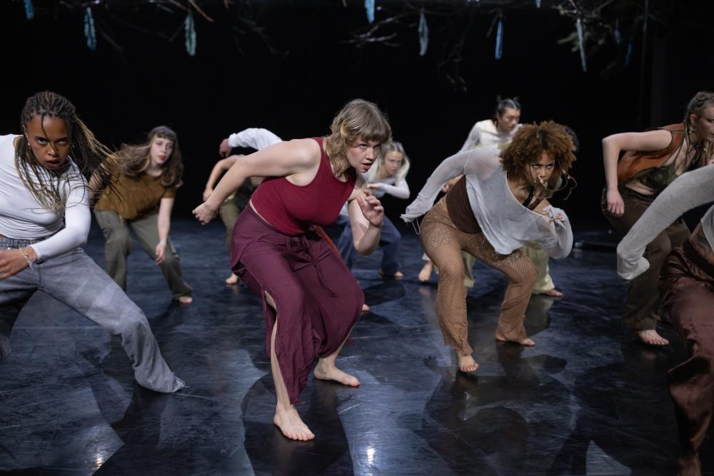 The performers on stage