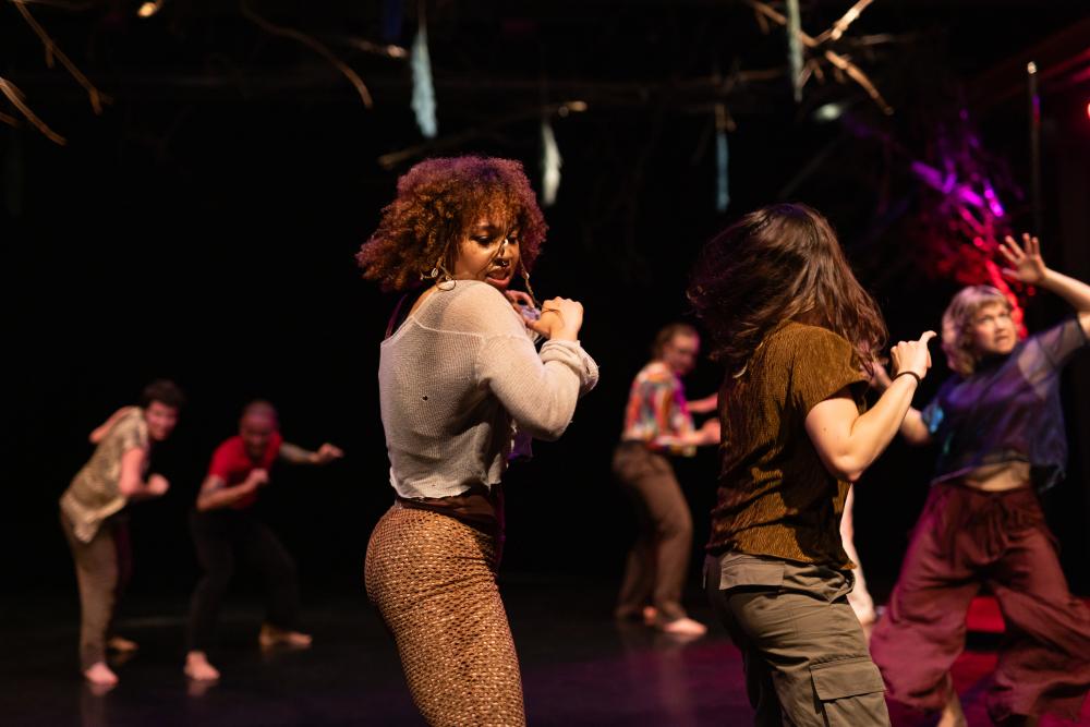 The performers on stage