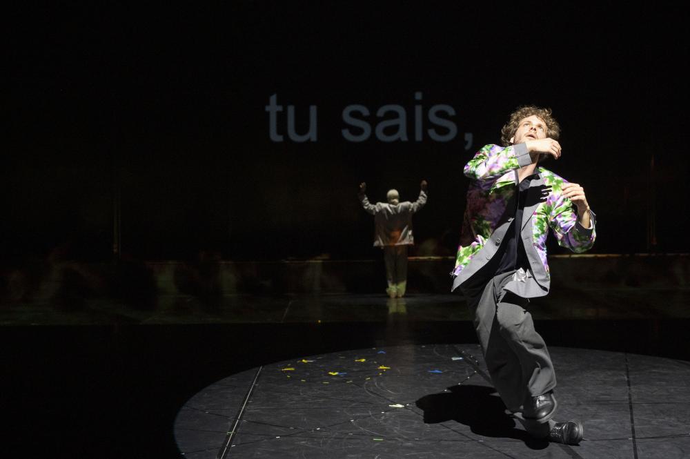 stage photo of Anne Teresa De Keersmaeker and Solal Mariotte