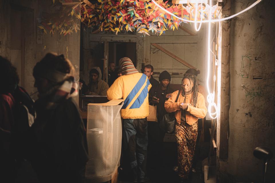 People entering an event